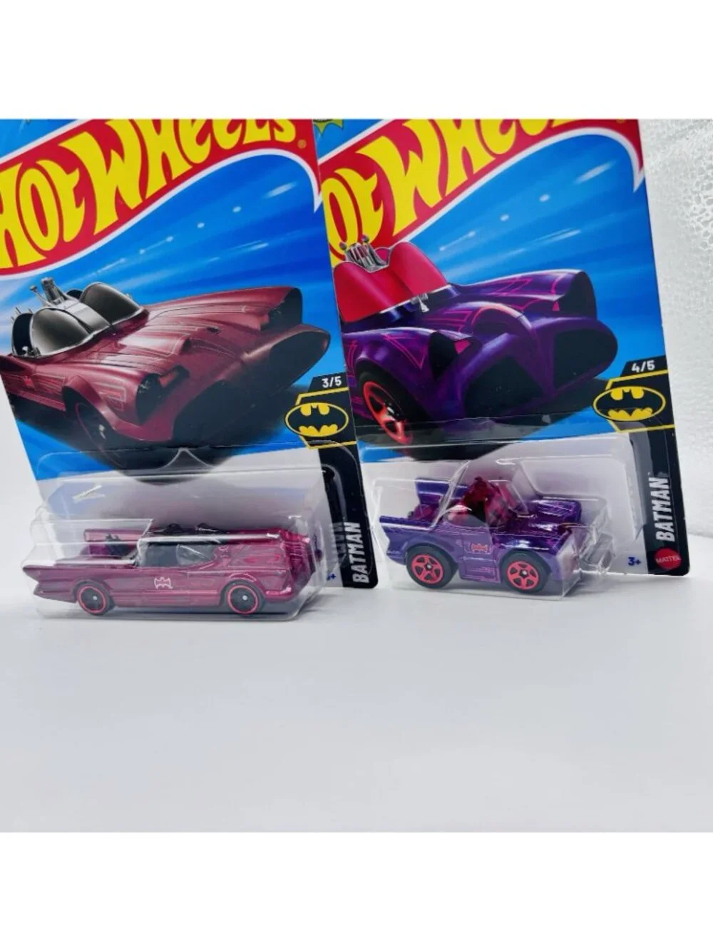 Hot Wheels Batman Classic TV Series Batmobiles Maroon & Tooned Versions! NEW!